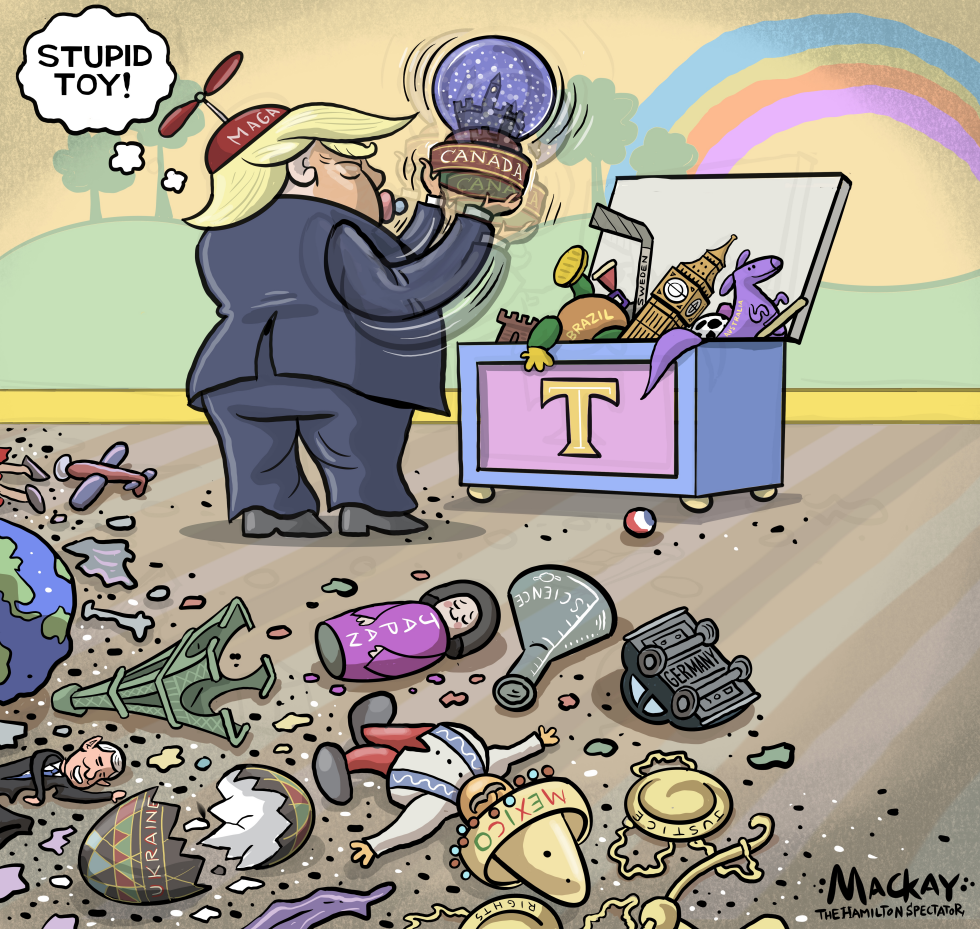 Toddler Donald Trump shakes Canada