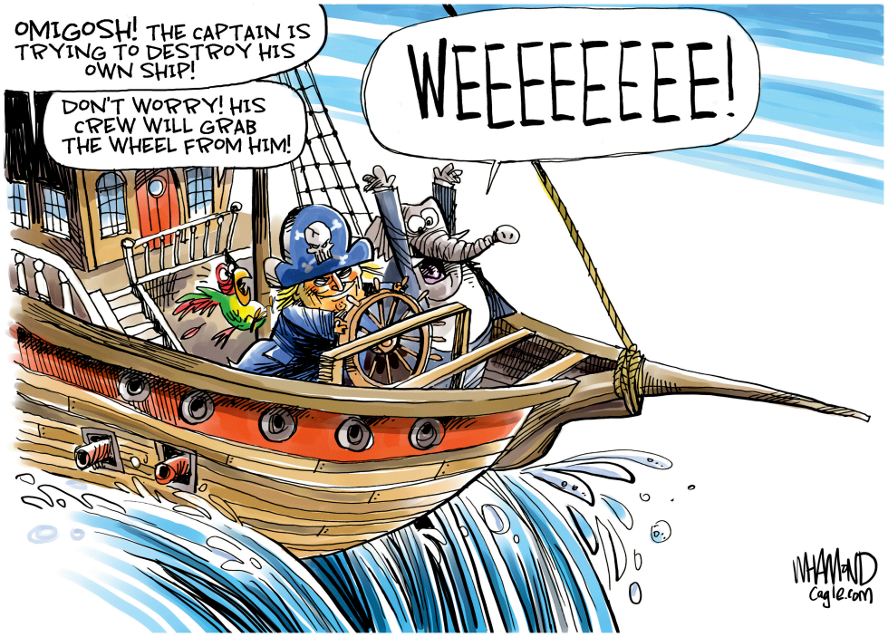 The President goes down with the ship