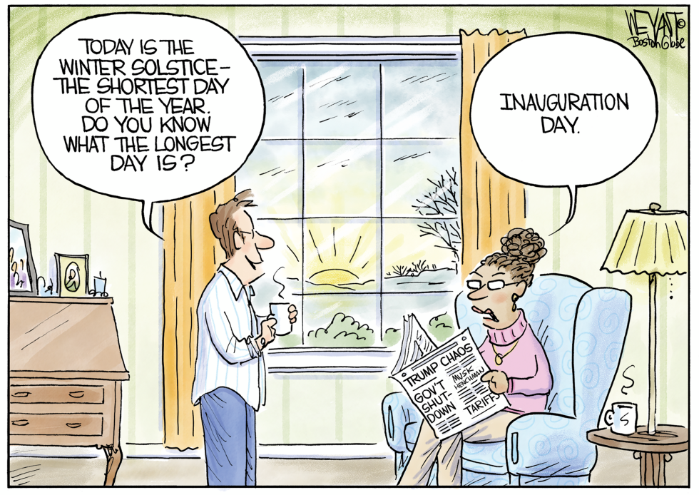 Winter solstice shortest day-inauguration longest