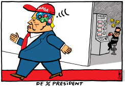 TRUMP ROBOT WITH BRAIN IMPLANT MUSK by Schot