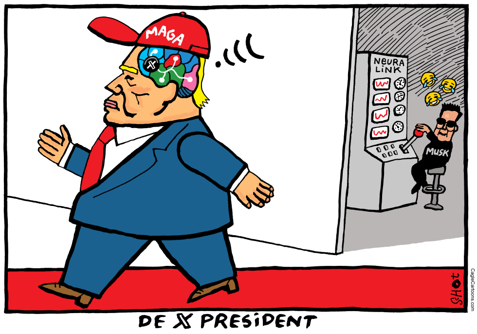 Trump robot with brain implant Musk