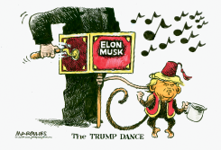 ELON MUSK AND DONALD TRUMP by Jimmy Margulies