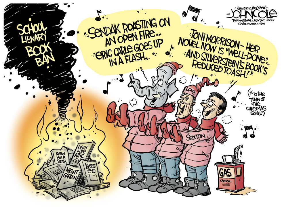 TENNESSEE Book-burning carolers