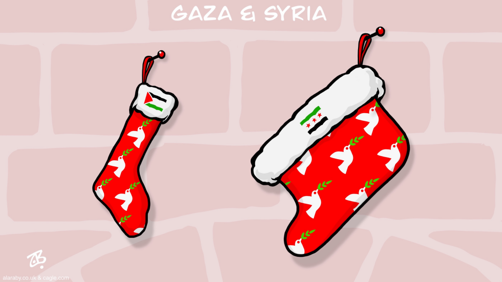 Gaza Syria Christmas Wish Socks Santa Peace