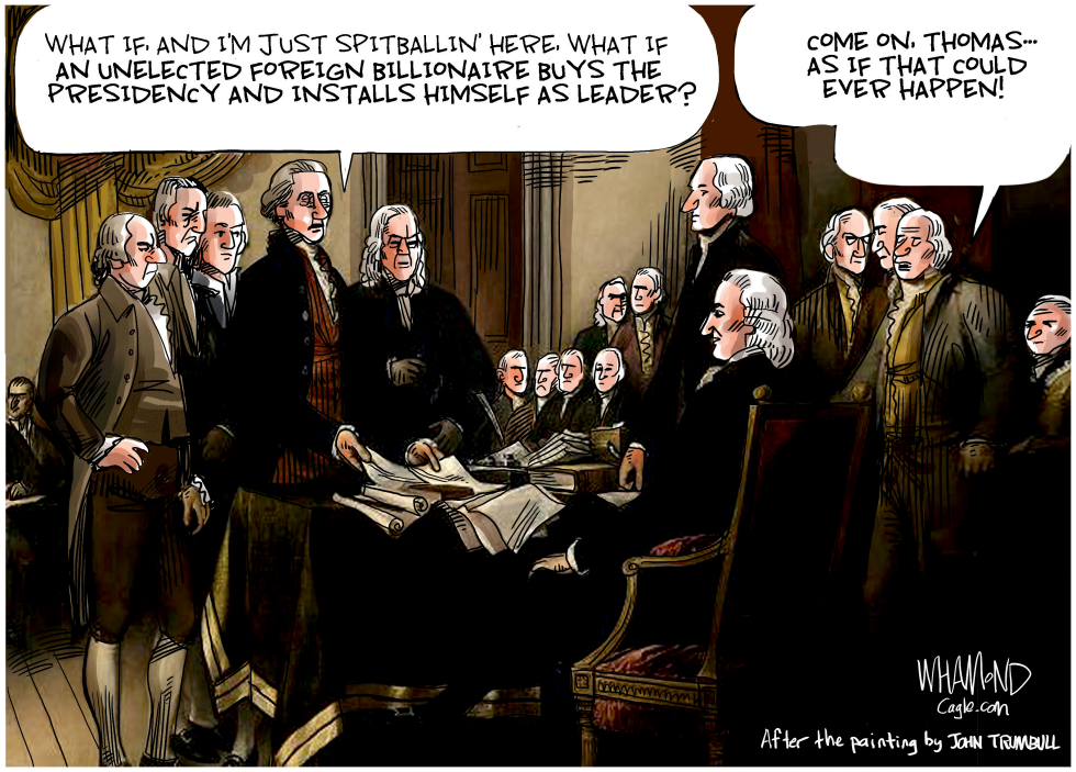 Founding fathers question unelected outsider role amid election results.
