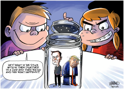 TRUMP AND MUSK: BATTLE OF THE EGOS by Dave Whamond