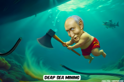 PUTIN CHOPPING DATA CABLE ON SEA FLOOR by Bart van Leeuwen