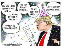 TRUMP AND RESOLUTIONS 2025 by Dave Granlund