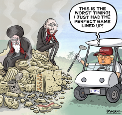 PERFECT GOLF GAME FOR TRUMP - IRAN RUSSIA AND SYRIA by Graeme MacKay
