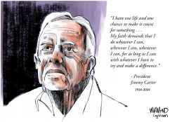 JIMMY CARTER DIES AT 100 by Dave Whamond