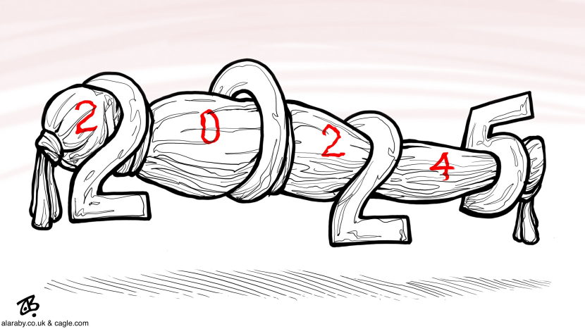Gaza New Year Coffin Genocide Israel War