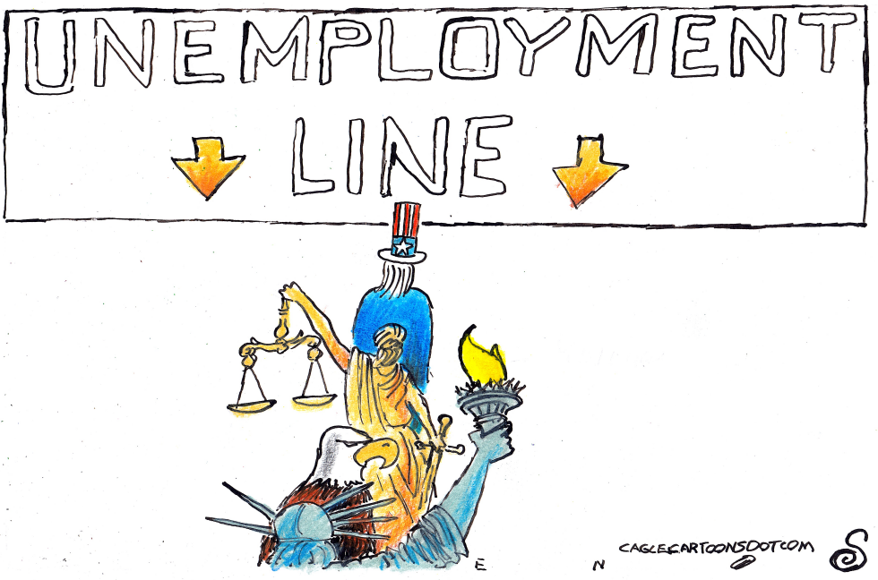 AMERICAN ICONS IN UNEMPLOYMENT LINE