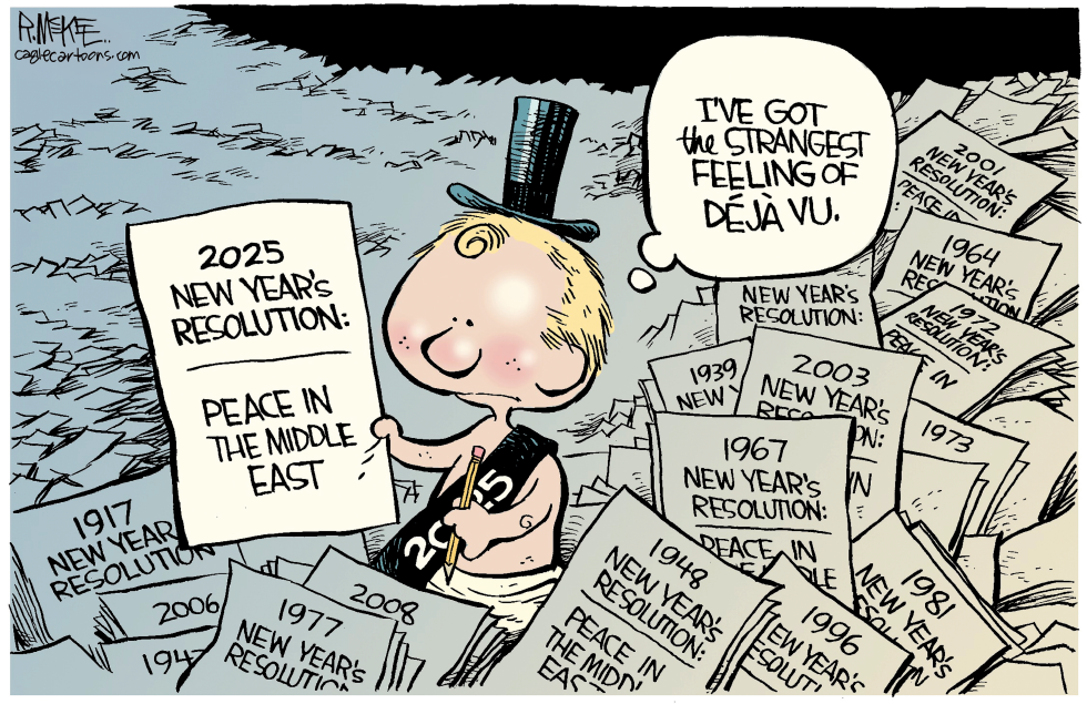 #3 MIDDLE EAST PEACE RESOLUTION DEJA VU by Rick McKee