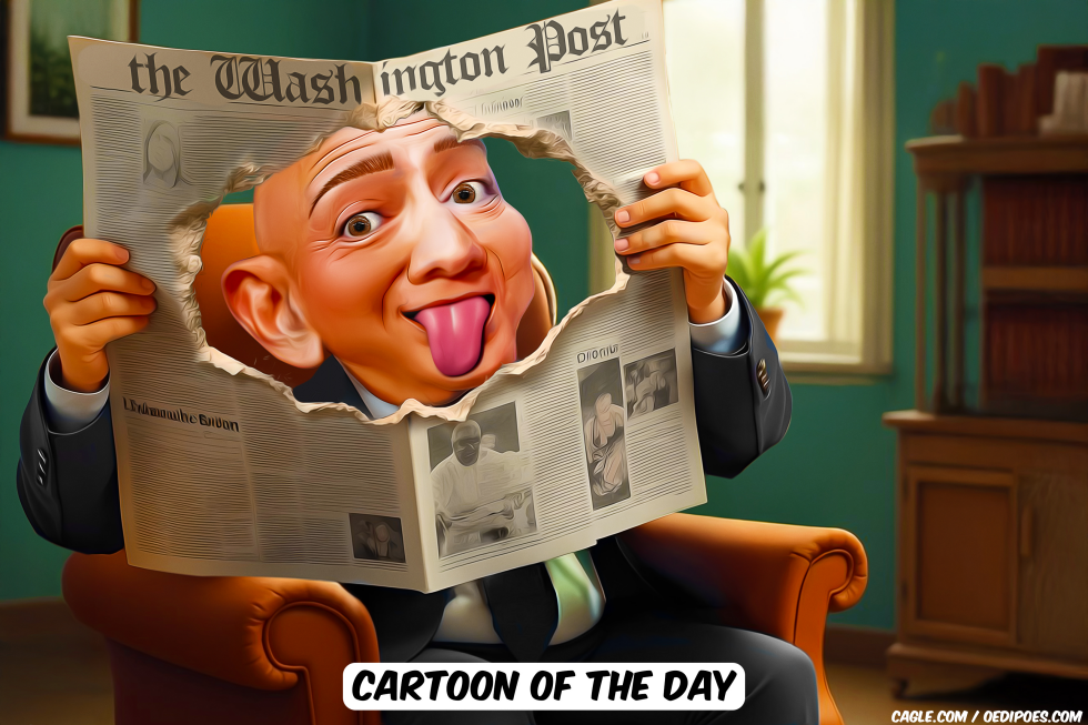 Jeff Bezos reading The Washington Post