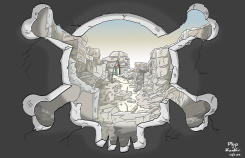 SKULL OF GAZA by Plop and KanKr
