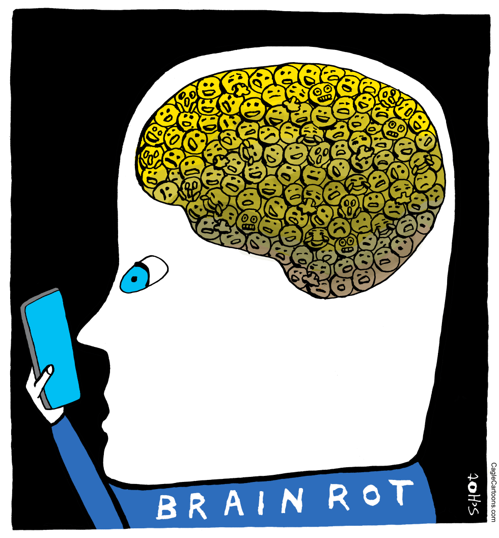 Brain rot with emoji's of social media