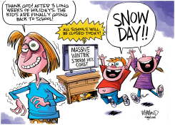 WINTER STORM SHUTS DOWN SCHOOLS by Dave Whamond