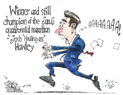 RUNNING JOSH HAWLEY by John Darkow