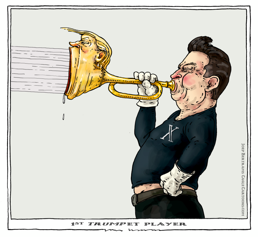 Musk blows Trumpet