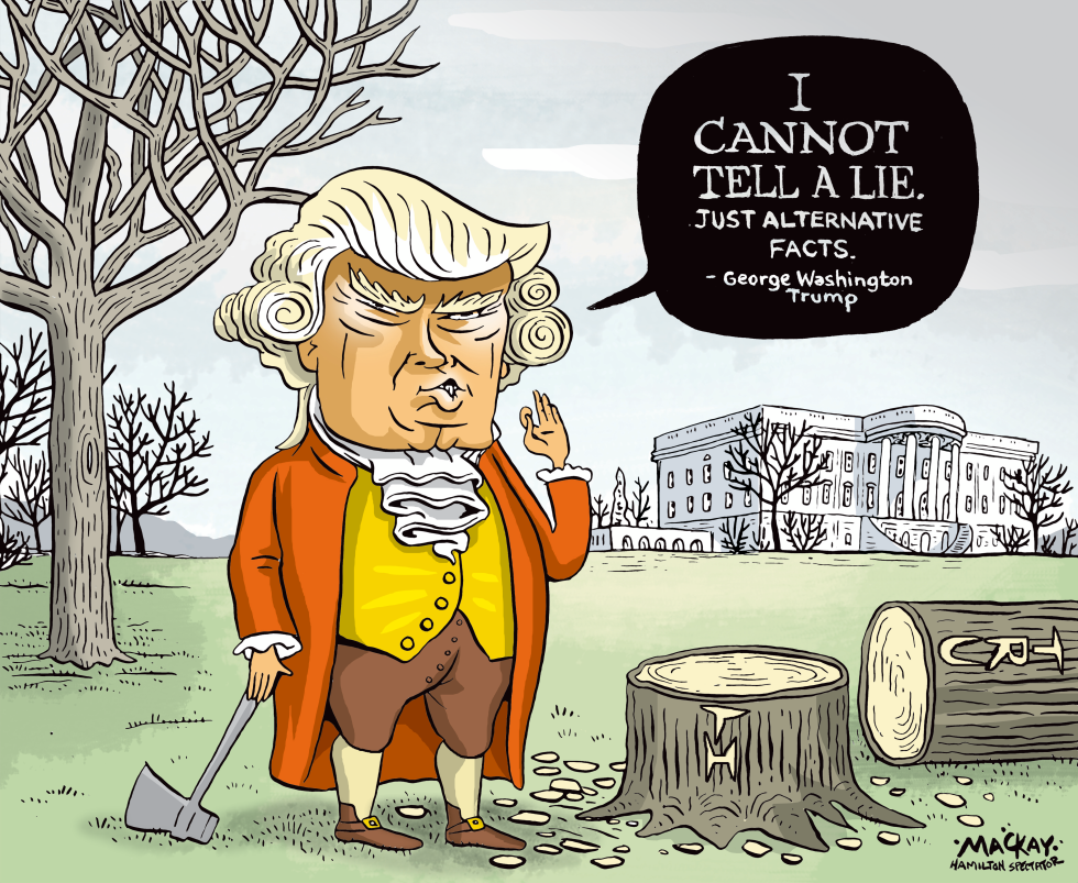 USA: Donald Trump chops the truth tree