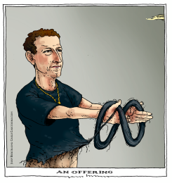 ZUCKERBERG'S OFFERING YO TRUMP by Joep Bertrams