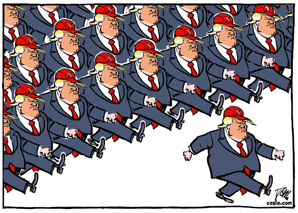Trumps walking in