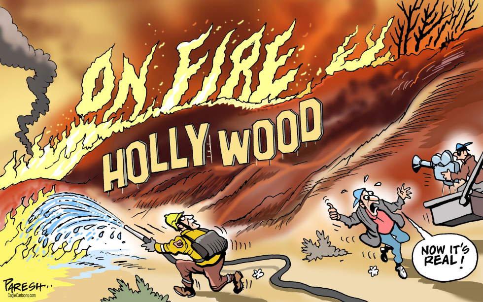 Los Angeles on fire