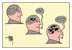 SMOKING IS BRAINDAMAGE by Arend van Dam