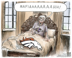 BUFFALO BILLS DISMANTLE BRONCOS AND LOOK TO RAVENS by Adam Zyglis
