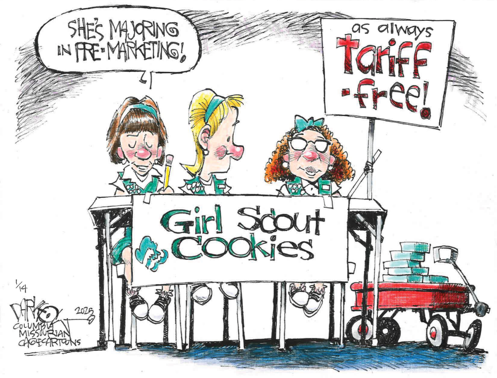 #1 TARIFF-FREE GIRL SCOUT COOKIES by John Darkow