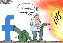 LIES SPREADING LIKE WILDFIRE  by Jeff Koterba