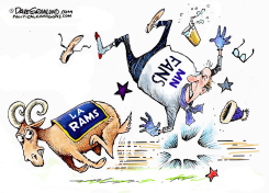 LOS ANGELES RAMS BUTT MN by Dave Granlund