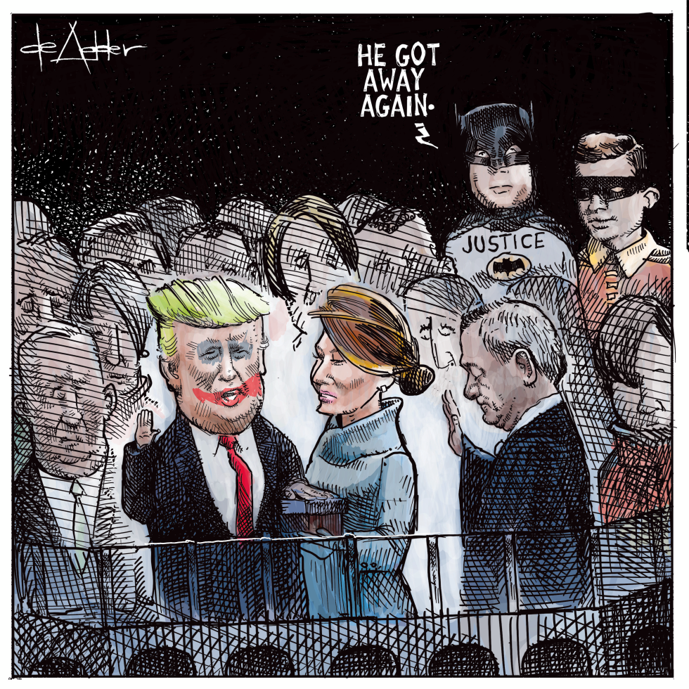Batman says he got away again about Trump Joker