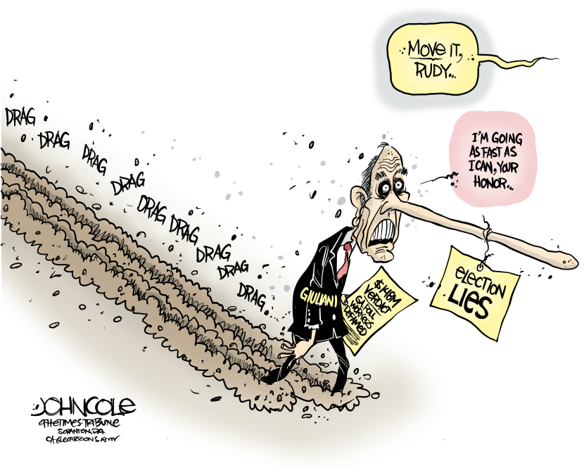 Giuliani drags his feet in paying damages