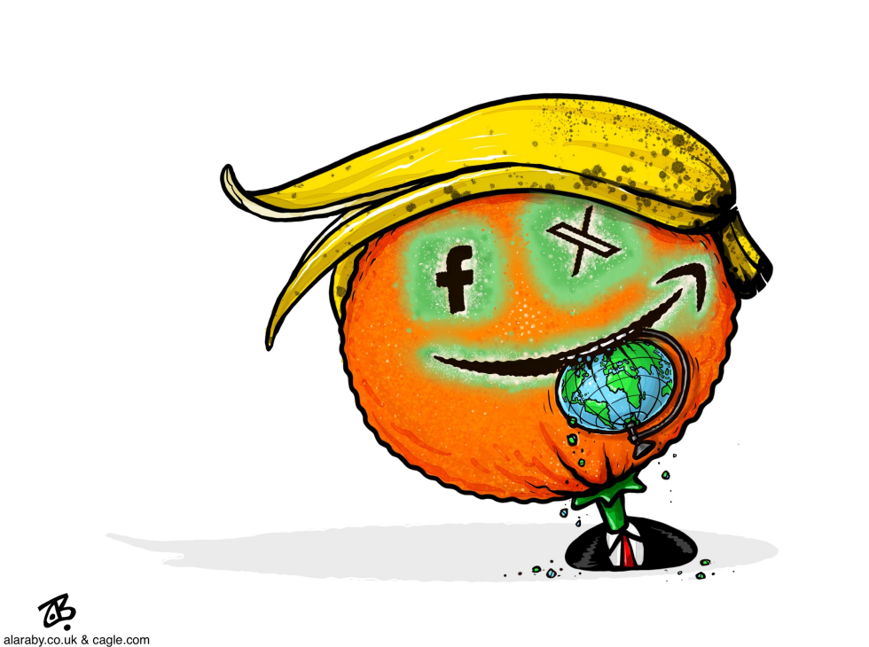 Trump tech oligarchy Musk Bezos Amazon Banana