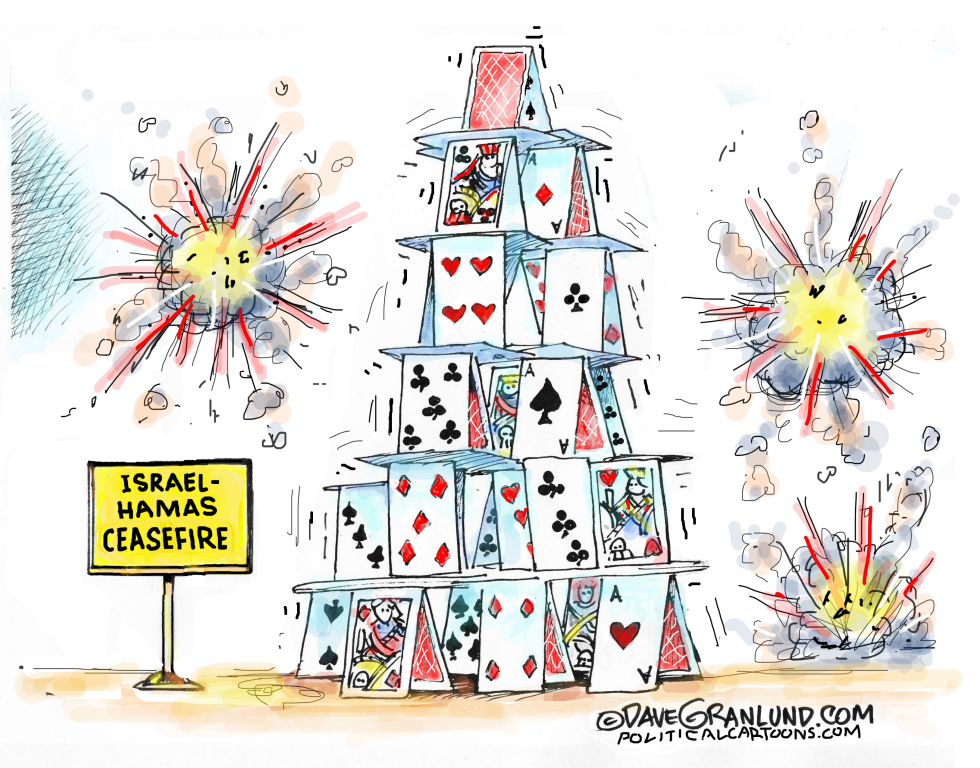#3 ISRAEL - HAMAS CEASEFIRE SHAKY by Dave Granlund