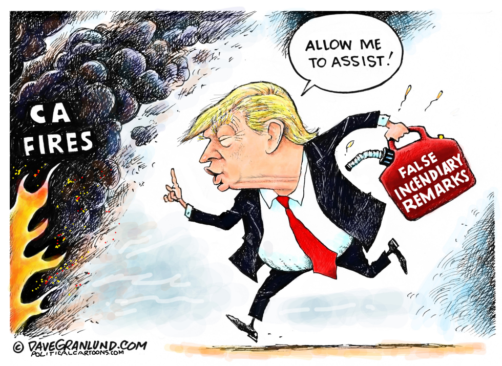 CA fires and Trump false claims