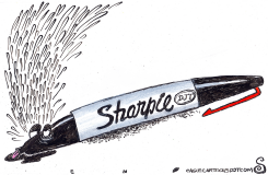 EXHAUSTED SHARPIE by Randall Enos
