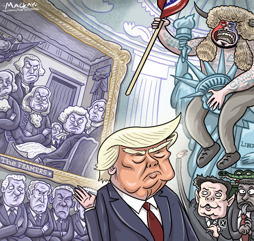 Number 47 under the watchful eye of ex-Presidents