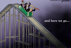ABOUT TO RIDE A TRUMP ROLLER COASTER INTO DARKNESS by Steve Greenberg