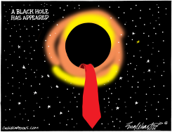 TRUMP IS A BLACK HOLE IN SPACE by Bob Englehart