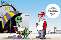 A MARTIAN AND AN EARTHLING CHAT OVER A BEER by Bruce Plante