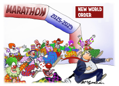 NEW WORLD ORDER CLOWN RACE by Malcolm McGookin