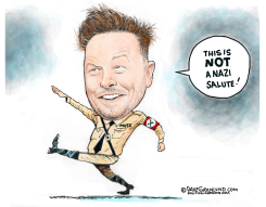 MUSK NAZI SALUTE by Dave Granlund