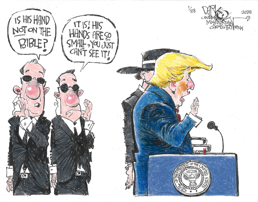 Hand not on the Bible