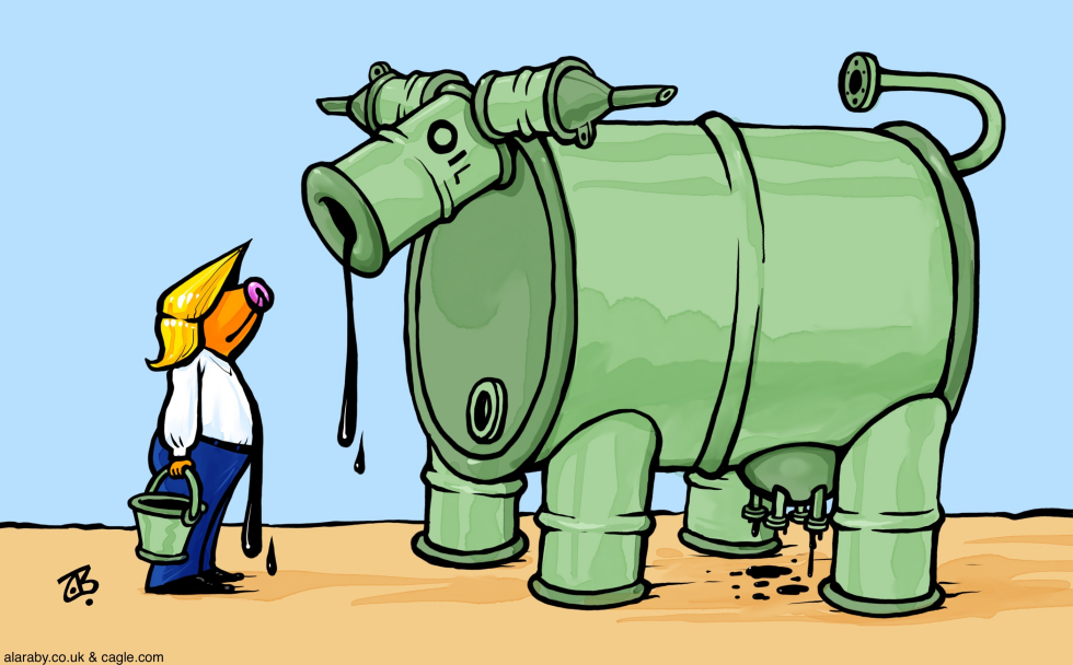 Trump Fossil Fuel Cow MBS Saudi Oil
