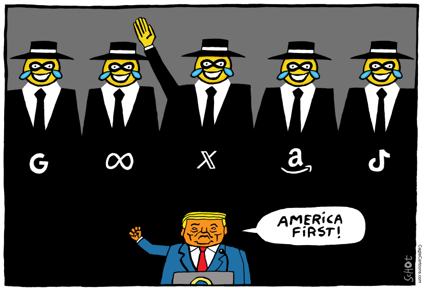 Trump and big tech emoji's