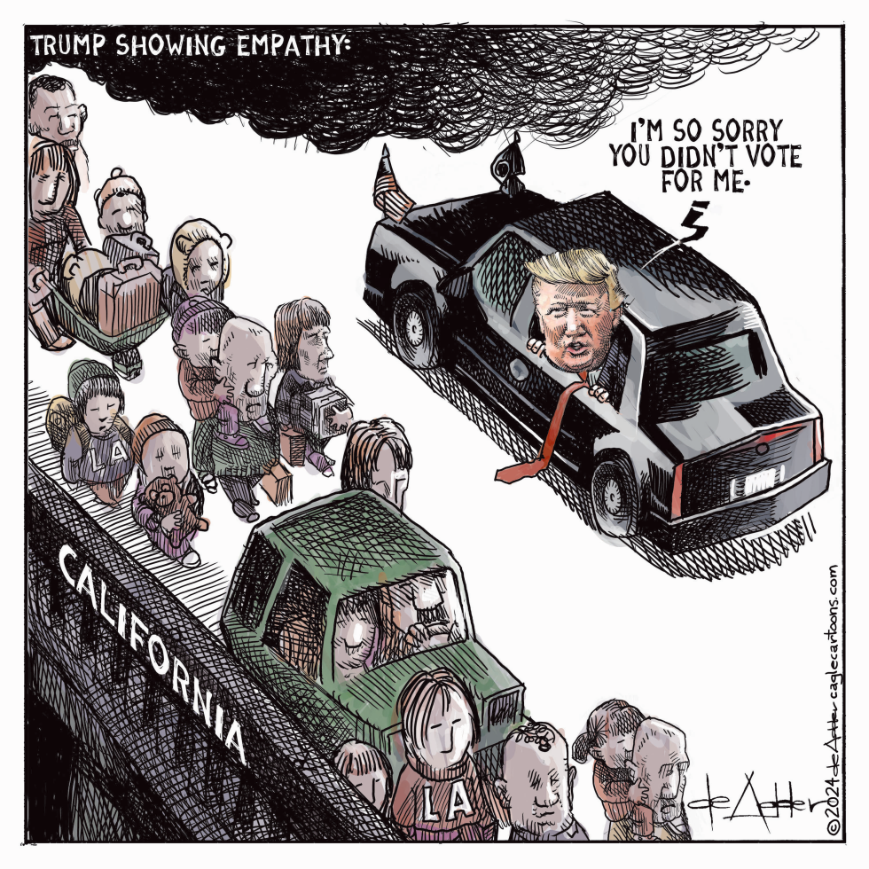 Trump showing empathy for Californians