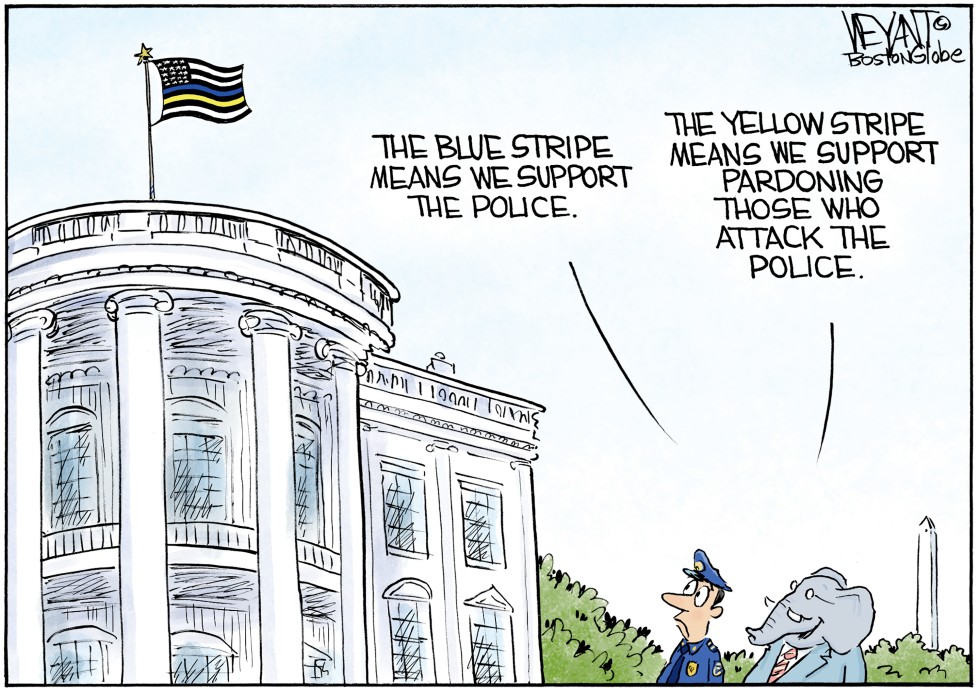 White House Flag Supports Police Attackers