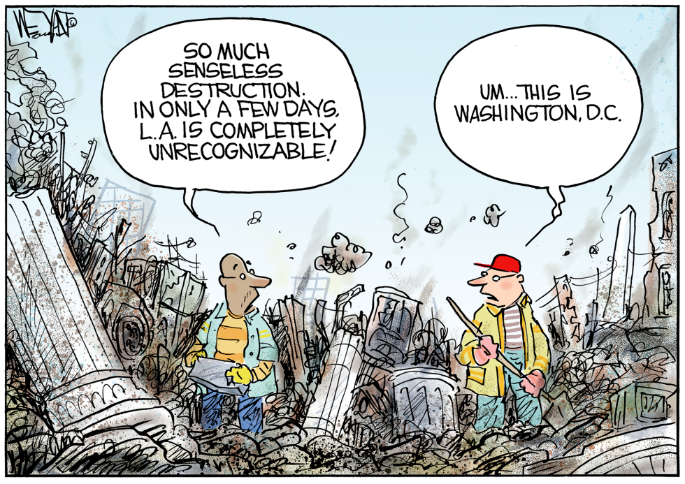 #3 WASHINGTON DC DESTROYED BY TRUMP by Christopher Weyant